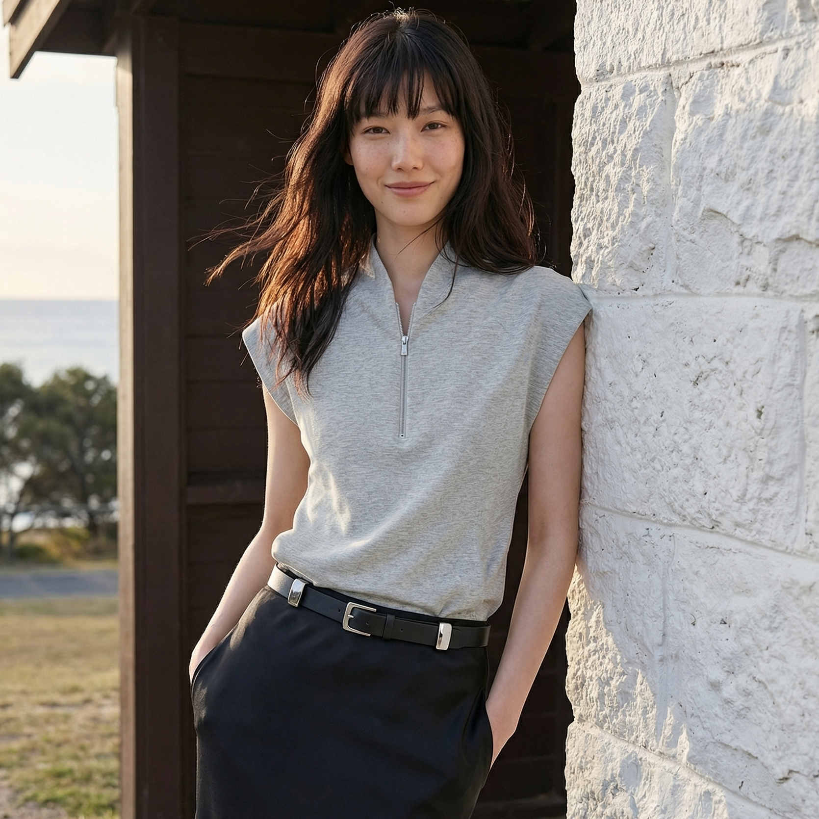 Chinese Zen Collar Sleeveless Minimalist Vest