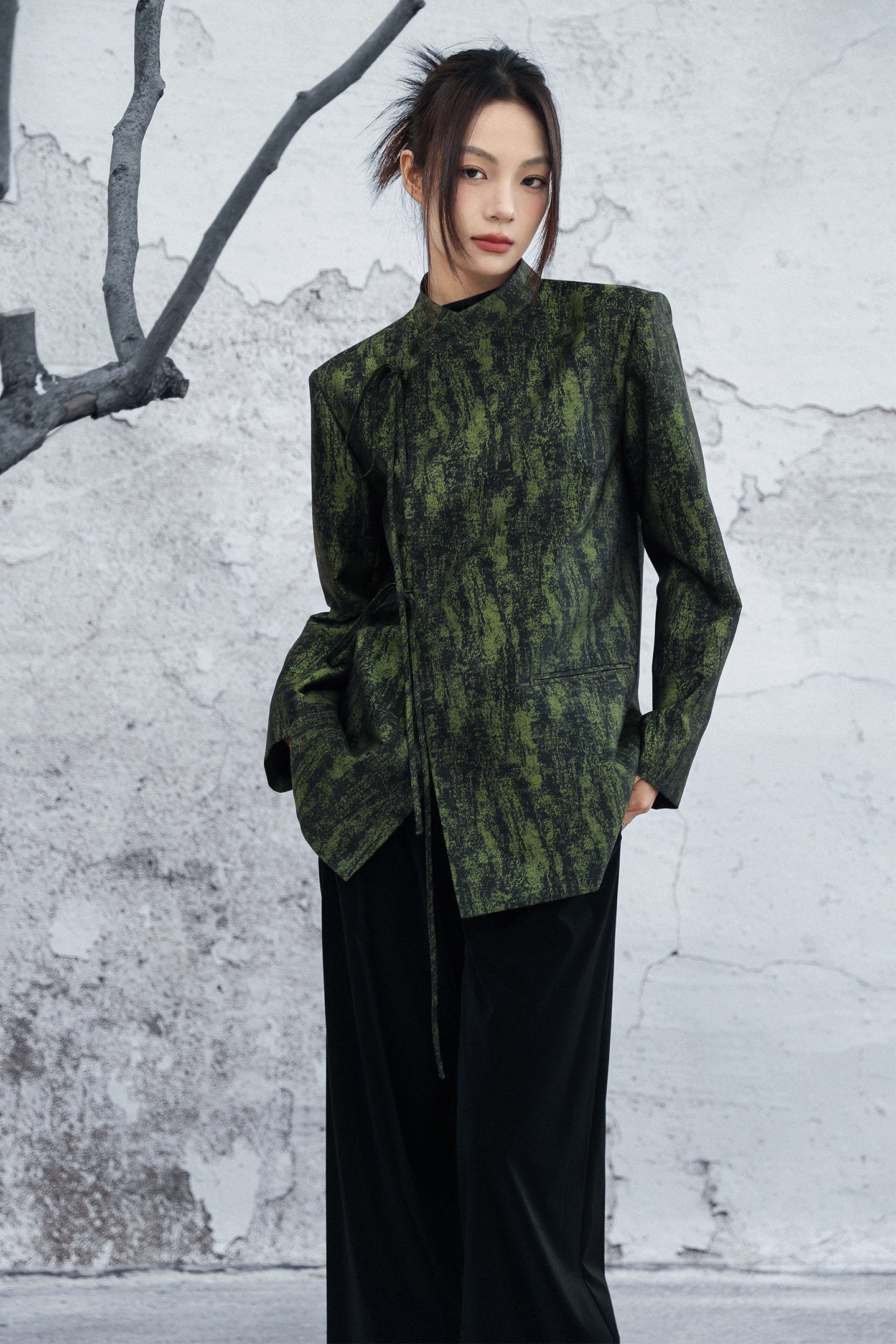 Stand Up Collar Suit Short Jacket