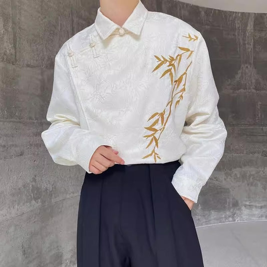 Buckle Style Zen Lapel Shirt