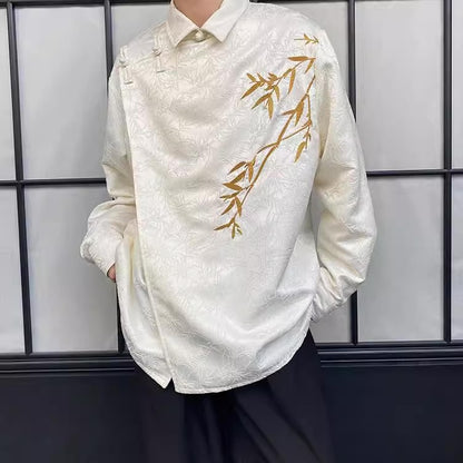 Buckle Style Zen Lapel Shirt