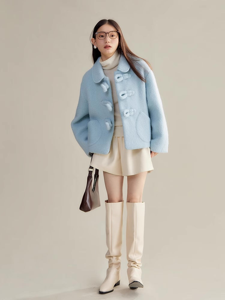 Baby Blue Wool Coat