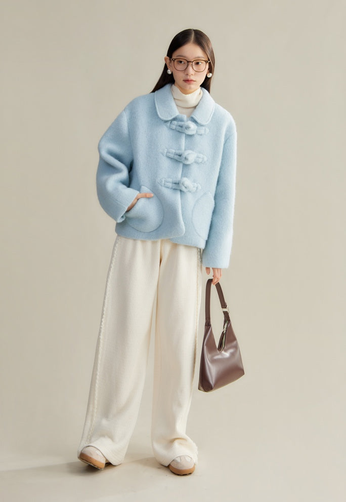 Baby Blue Wool Coat