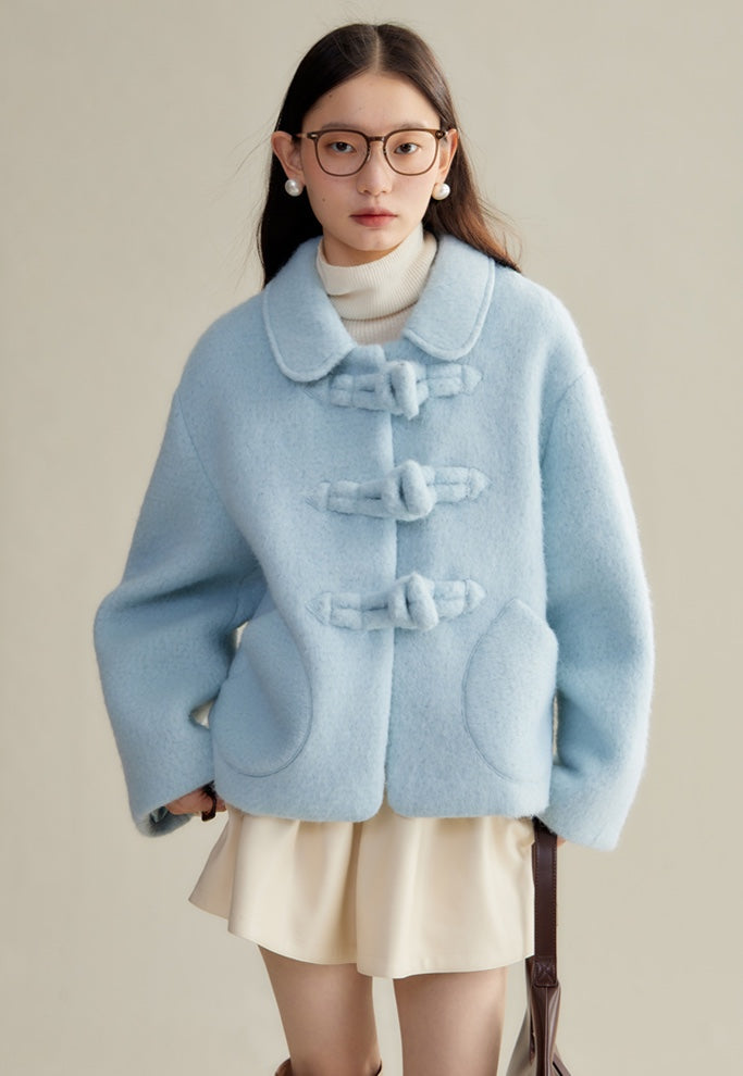 Baby Blue Wool Coat