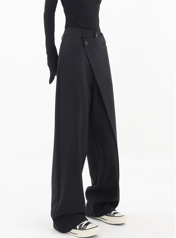 Asymmetrical Straight Leg Trousers