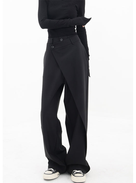 Asymmetrical Straight Leg Trousers