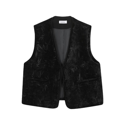 Black Bamboo Two-Piece Vest