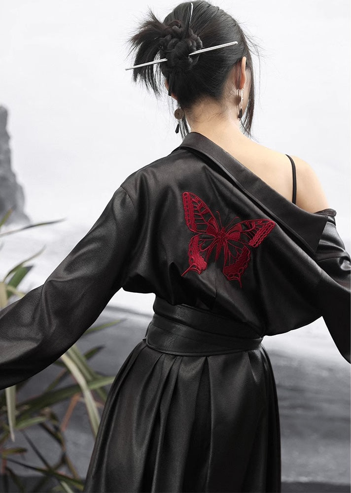 Gothic Butterfly Long Shirt