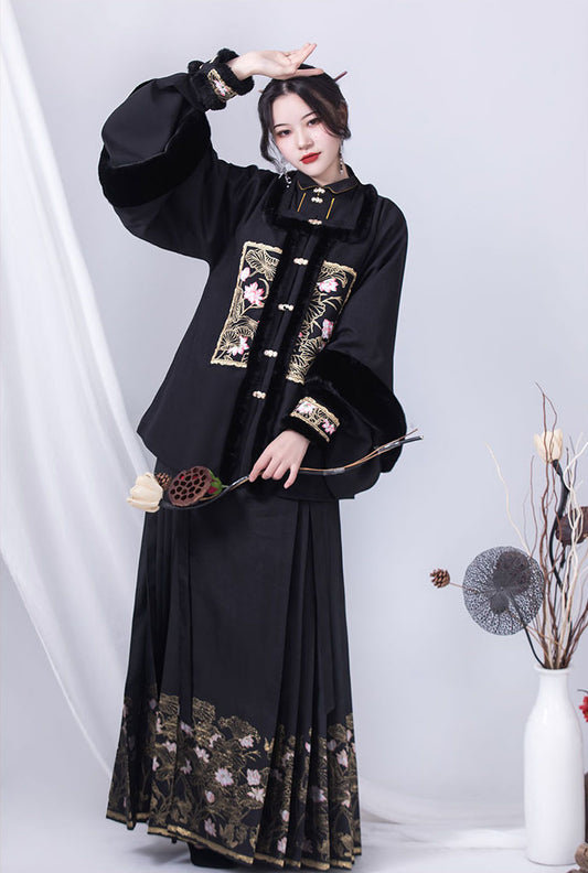 Black Mulan Ming Dynasty Suit - Winter Edition