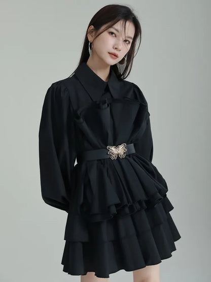 Pleated Shirt Dress