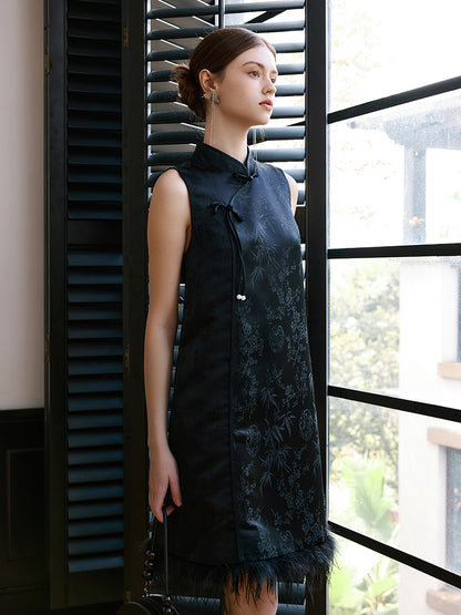 Black Retro Cheongsam