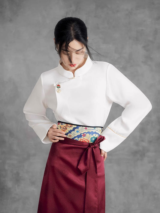 Classic Inheritance Tibetan Skirt Suit Set