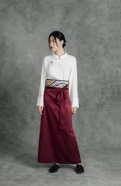 Classic Inheritance Tibetan Skirt Suit Set