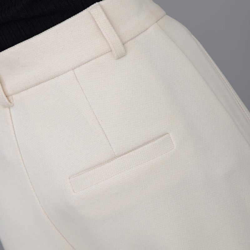 Apricot Thickened Suit Trousers