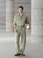 Denim Polo Collar Shirt