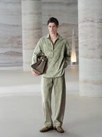 Denim Polo Collar Shirt