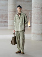 Denim Polo Collar Shirt