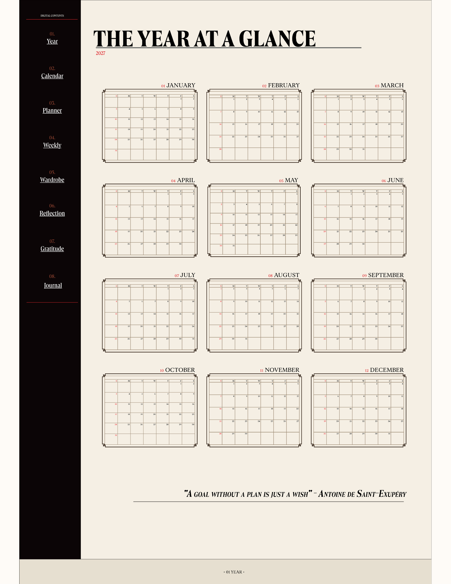 Inkyo 2027 Digital Planner