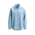Light blue button-up shirt on a white background