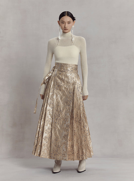 Gold Weaving Feather Mamian Skirt