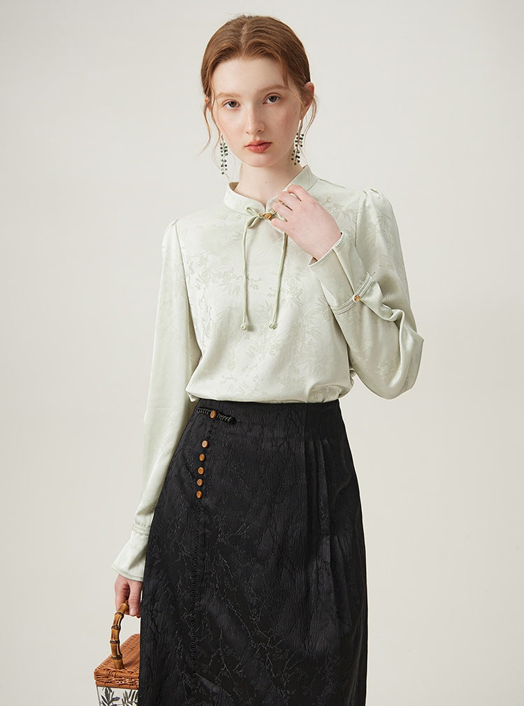 Mint Retro Style Blouse