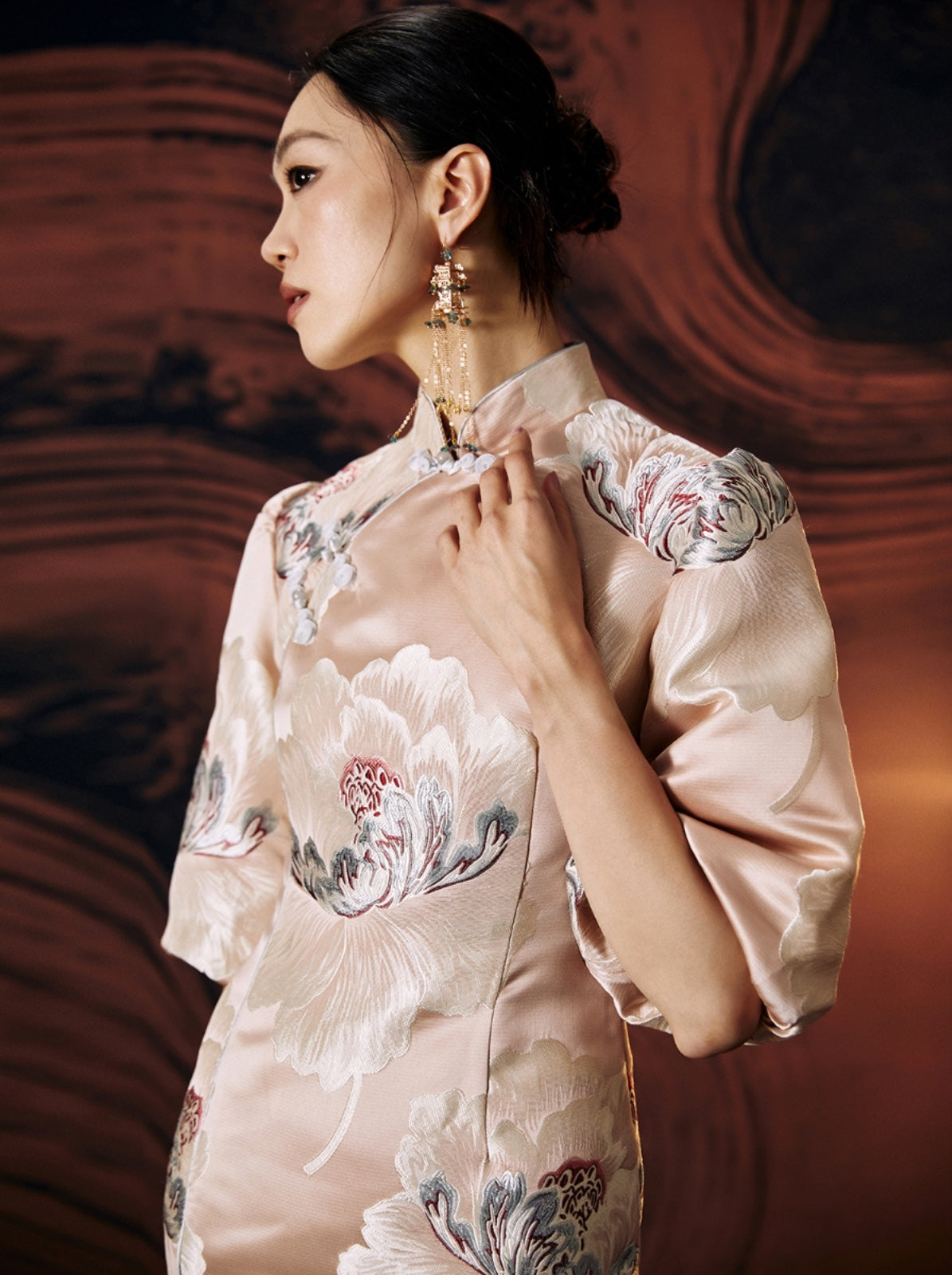 Pink Princess Sleeve Cheongsam