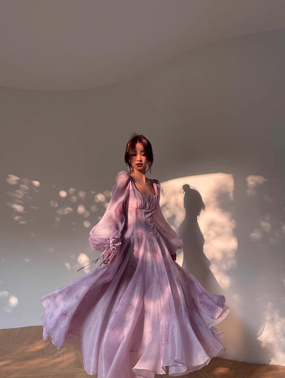 Purple Cloud  Lantern Dress