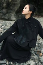 Retro Bow Woollen Jacket