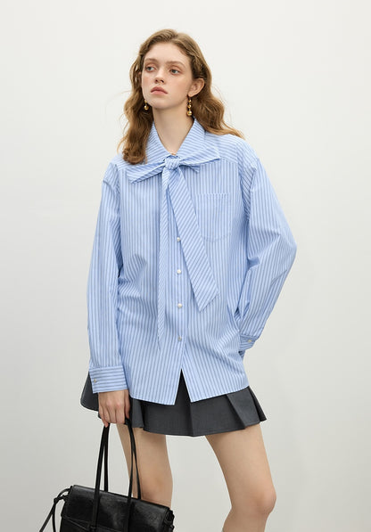 Ribbon Striped Shirt