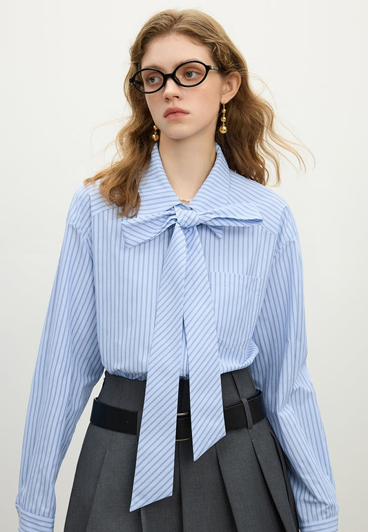 Ribbon Striped Shirt