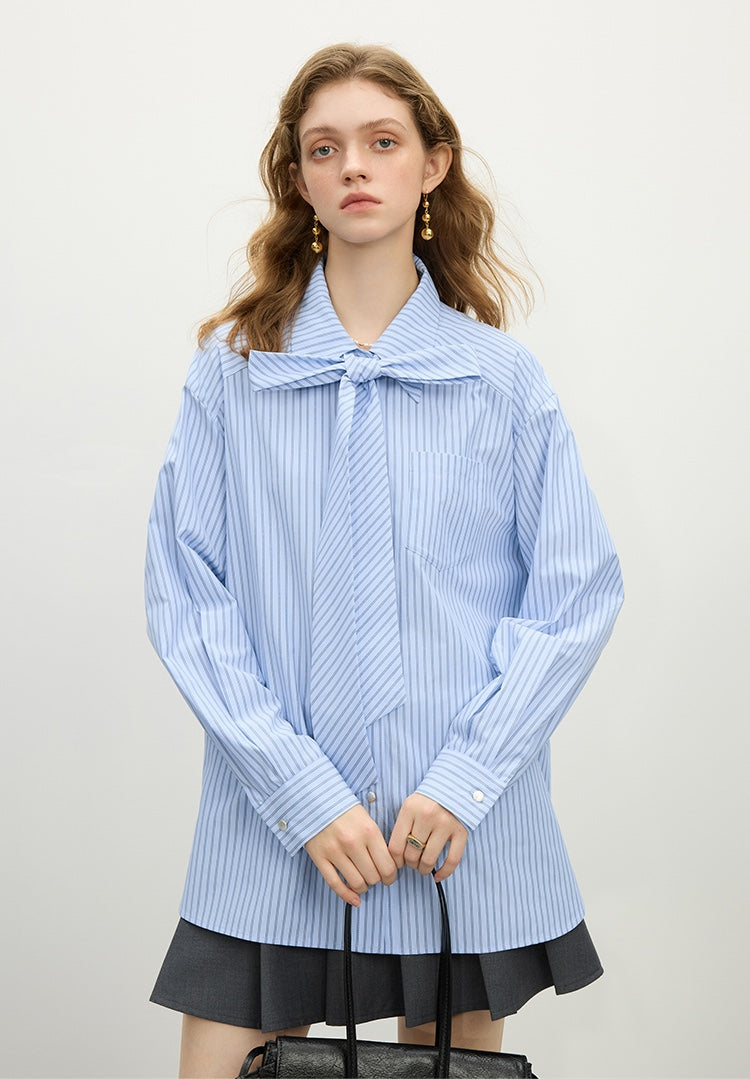 Ribbon Striped Shirt