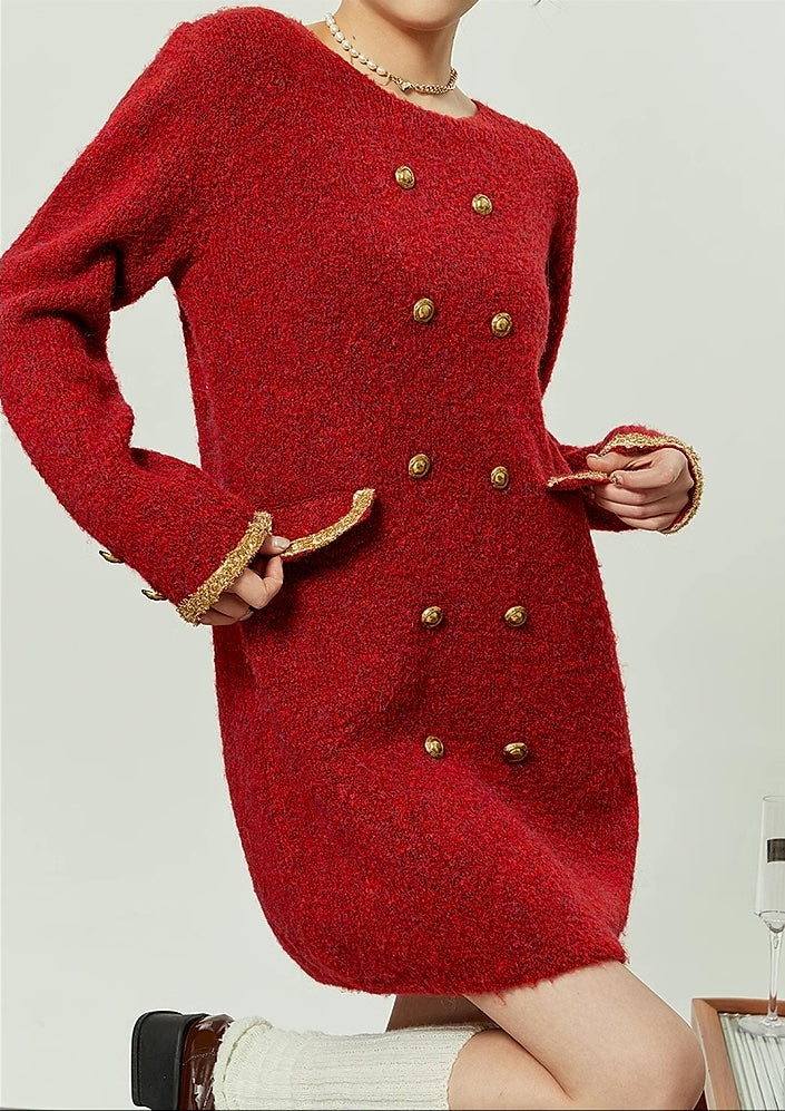 Ruby Red Classic Style Dress