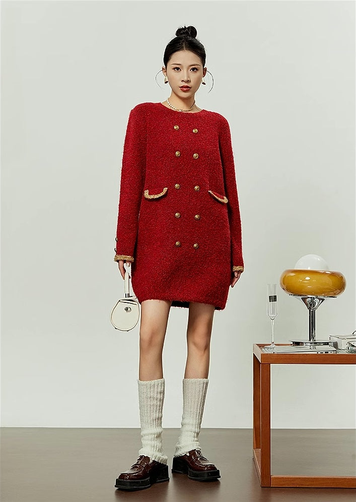 Ruby Red Classic Style Dress
