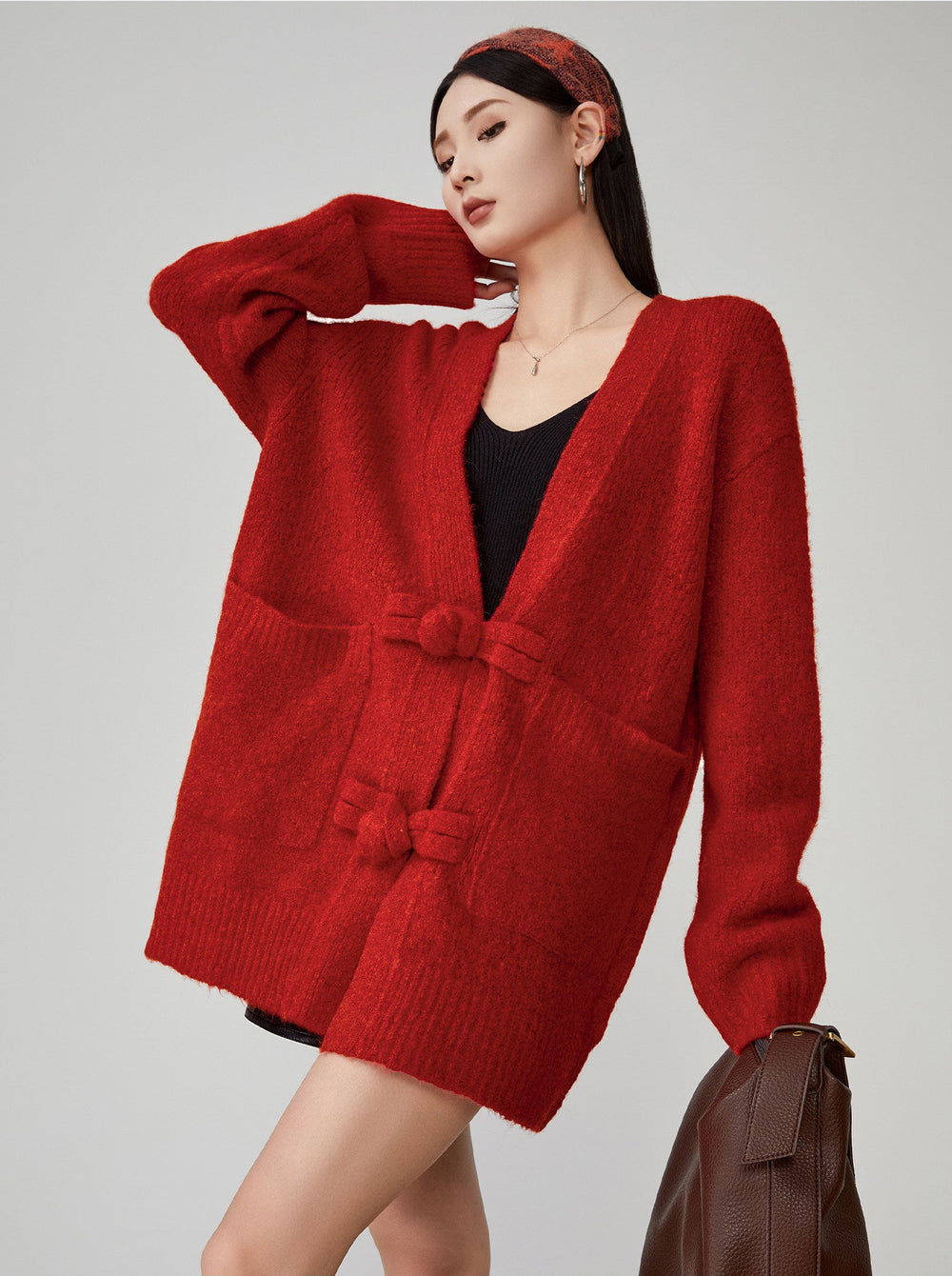 V-Neck Sweater Cardigan