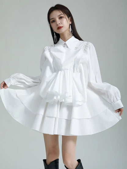 Pleated Shirt Dress