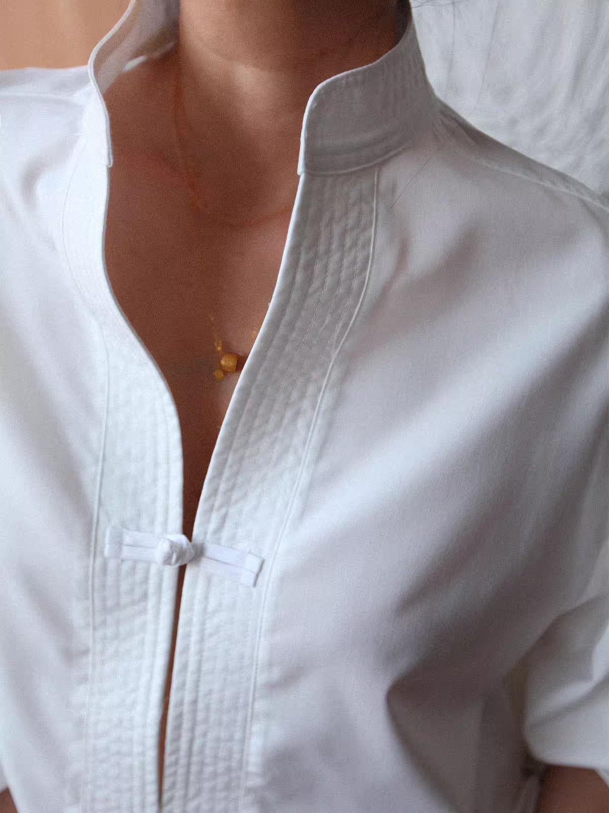 Stand Collar Button Shirt