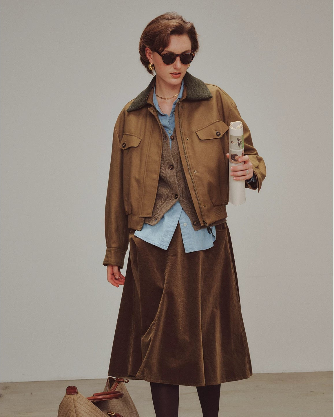 Wool Knitted Cardigan Sweater Vest