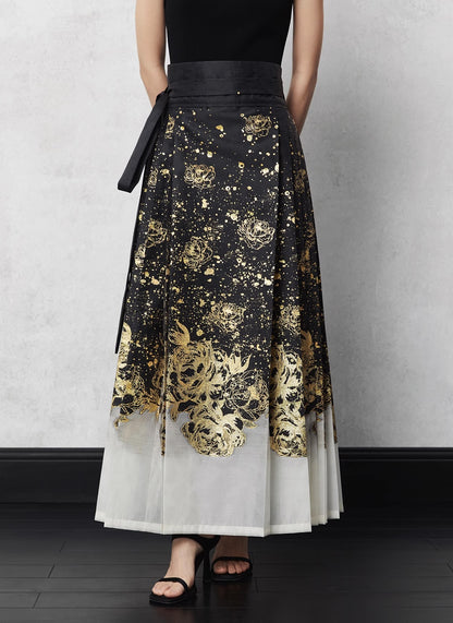 Woven Gold and Tulle Mamian Skirt